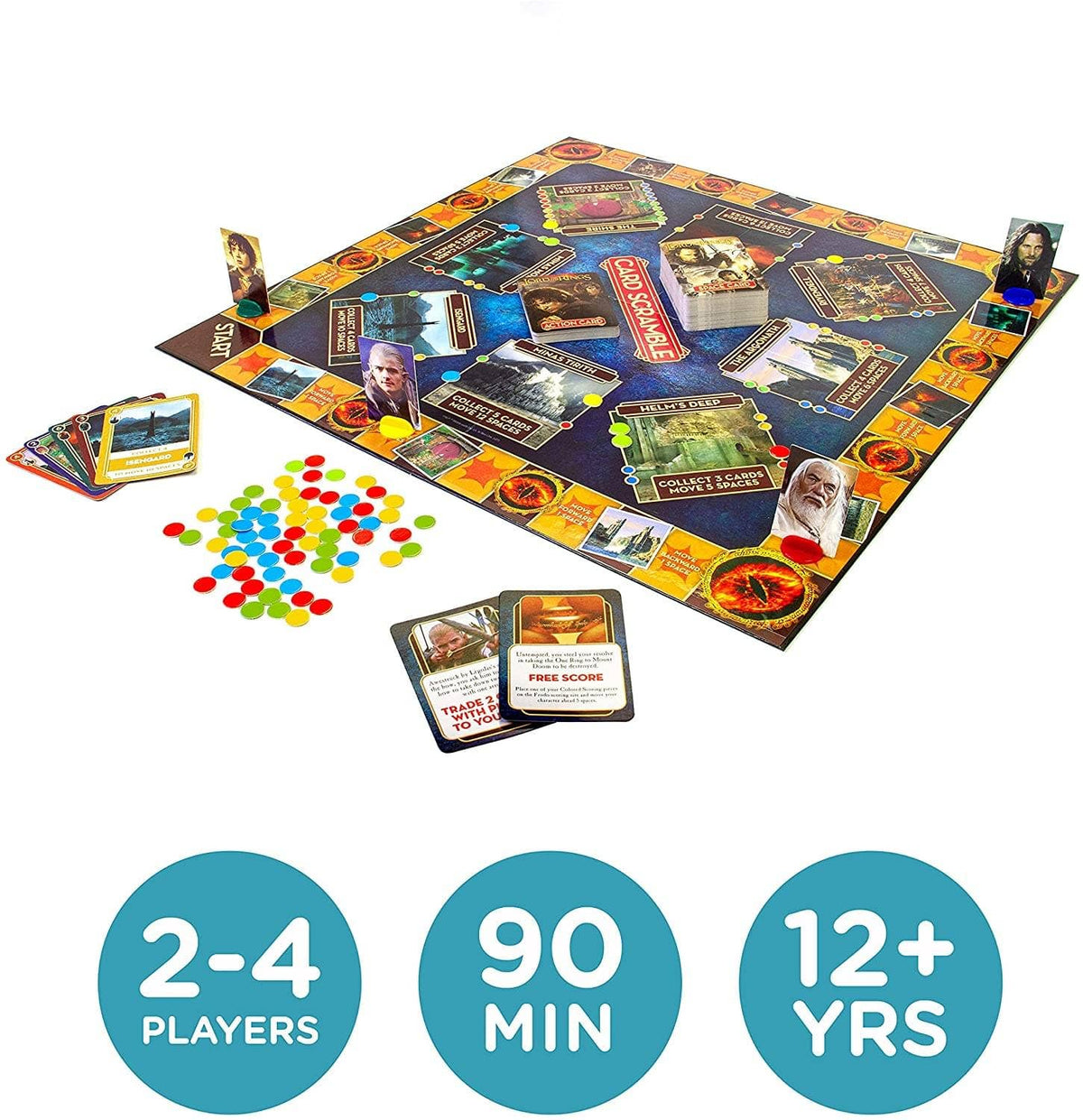 Lord of the Rings Card Scramble Board Game